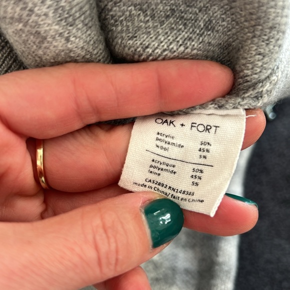 Oak + Fort Medium Short Sleeve Checkered Sweater - Picture 3 of 3